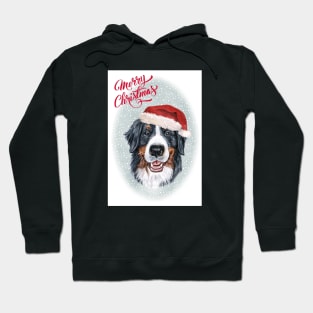 Bernese Mountain Dog Merry Christmas Santa Dog Hoodie